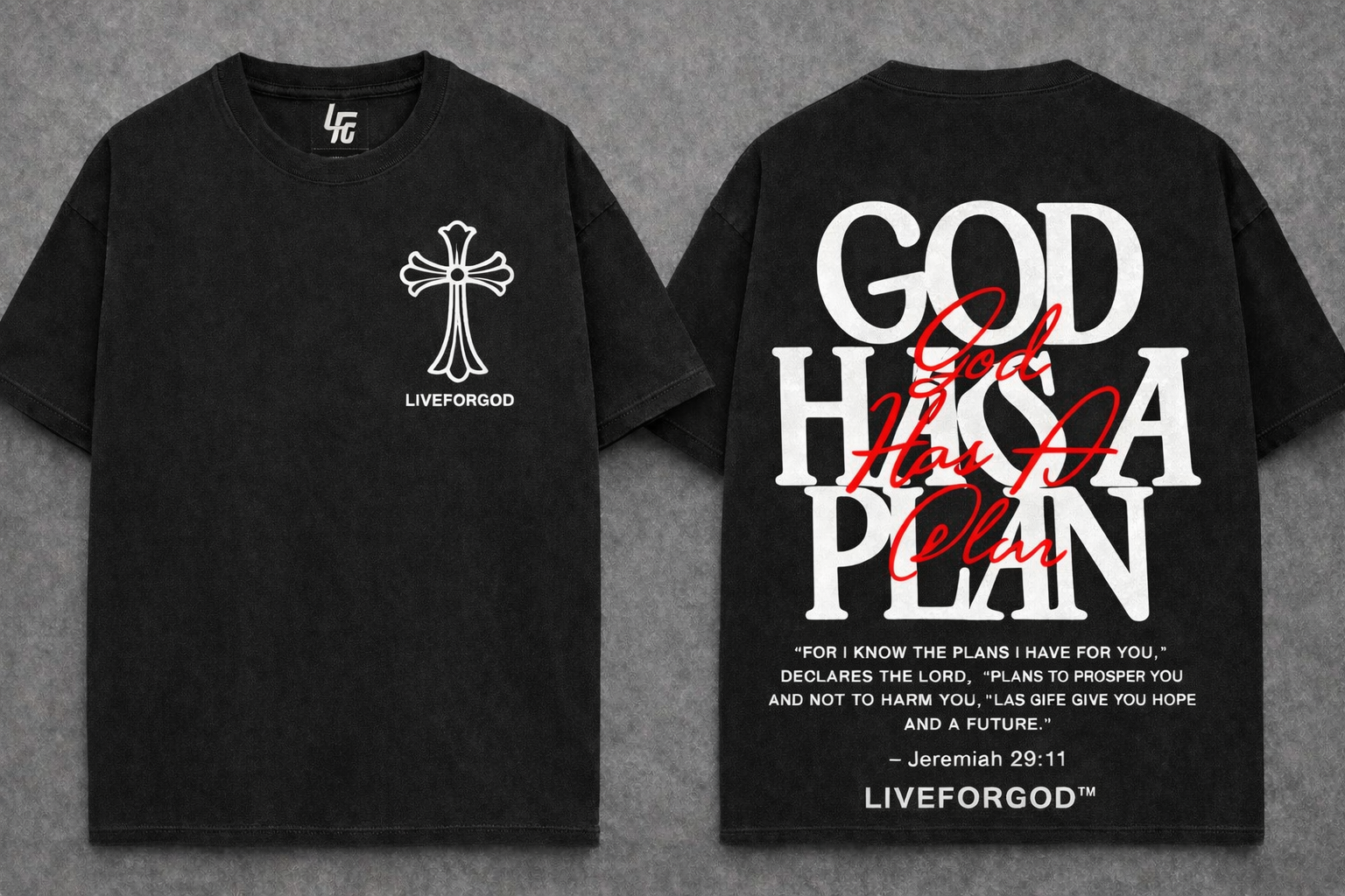 Christion God Has A Plan T-shirt LIVEFORGOD™