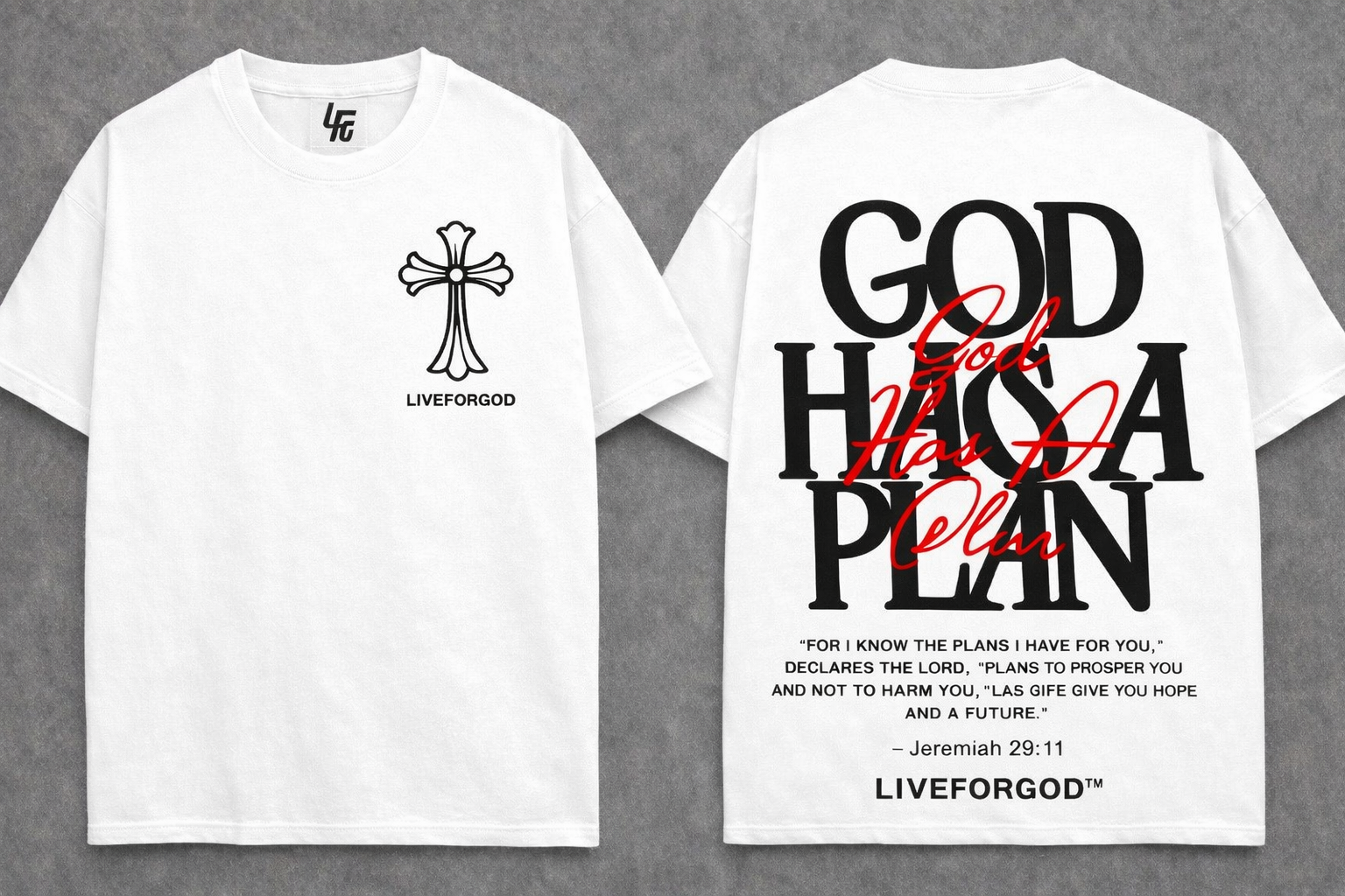 Christion God Has A Plan T-shirt LIVEFORGOD™