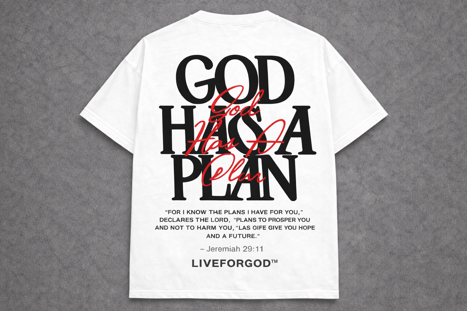 Christion God Has A Plan T-shirt LIVEFORGOD™