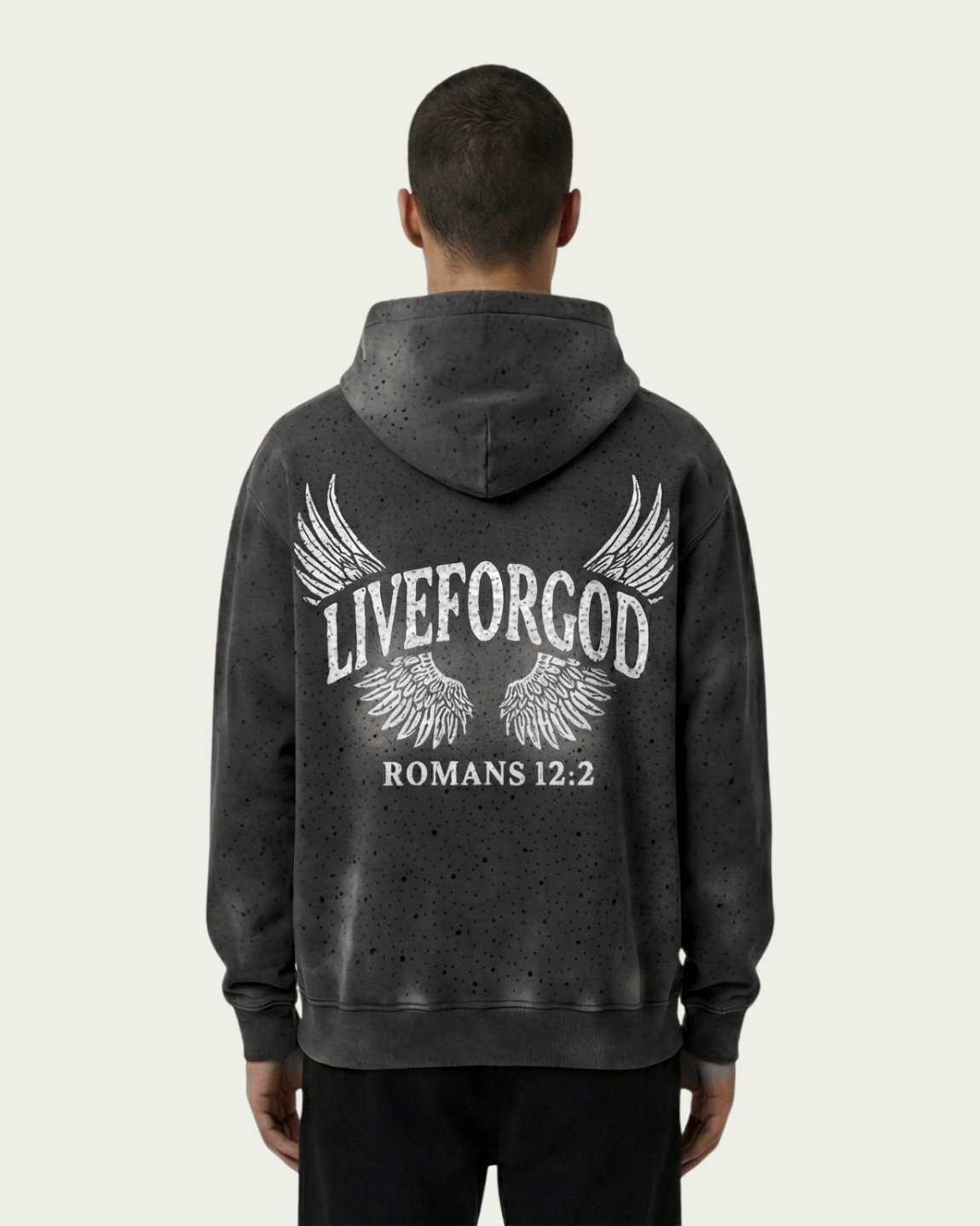 Christion hoodie Angel Romens12:2 Scripture LIVEFORGOD™